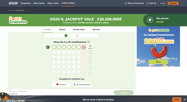 Come giocare al SuperEnalotto
