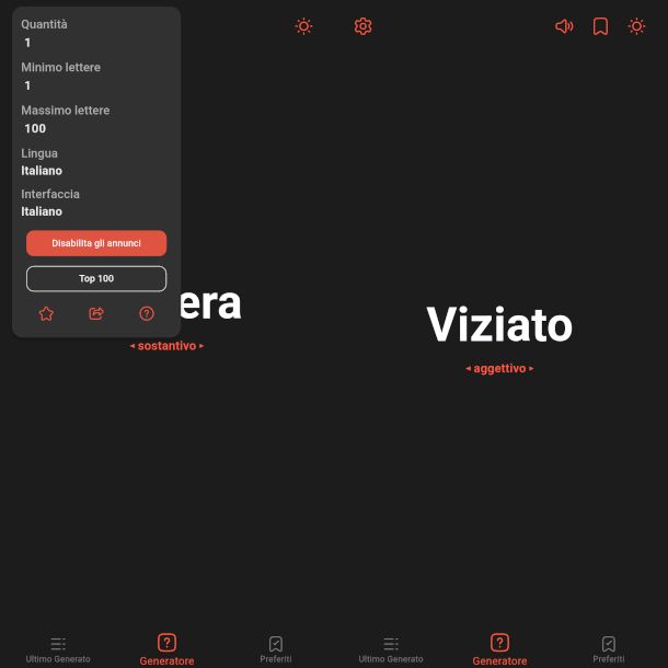 schermate app RWG
