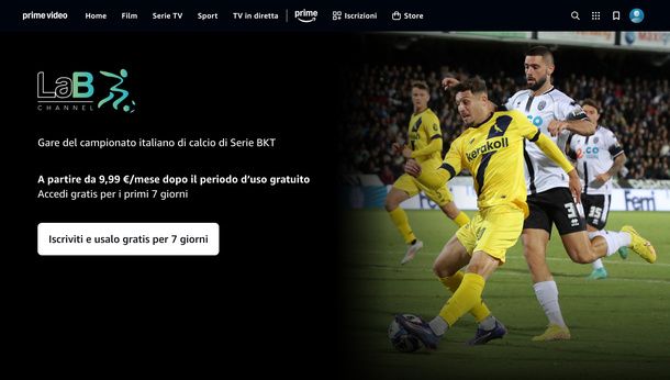 Prezzo di LaB Channel su Amazon Prime Video