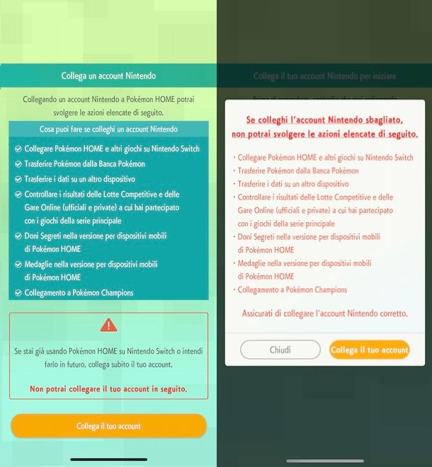 Collegare account Nintendo a Pokemon HOME