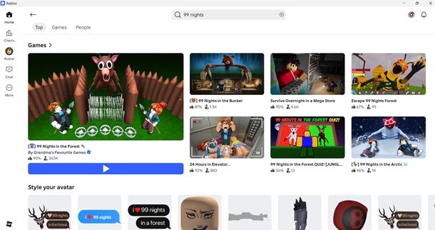 99 nights in the forest roblox