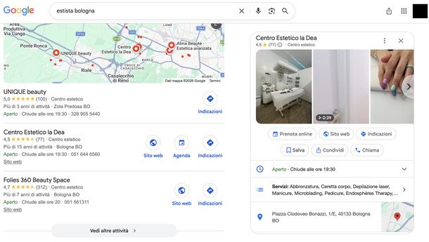 Prenotare online con Google Maps