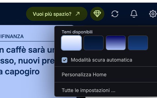 Cambiare tema Libero Mail PC