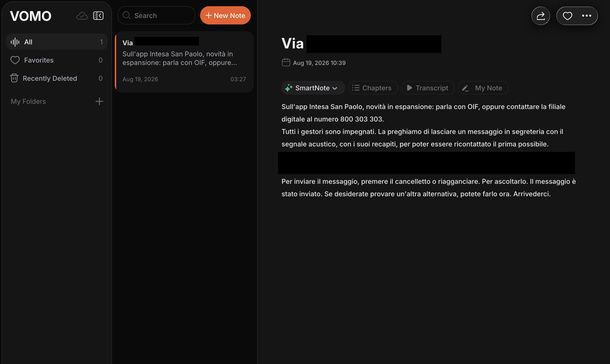 Trascrivere e riassumere con Vomo AI