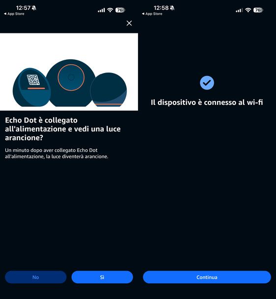Configurare rete WiFi Echo app Alexa