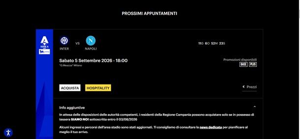 acquisto biglietti inter