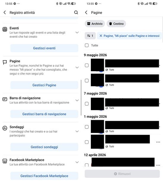 Vedere Mi piace alle Pagine Android
