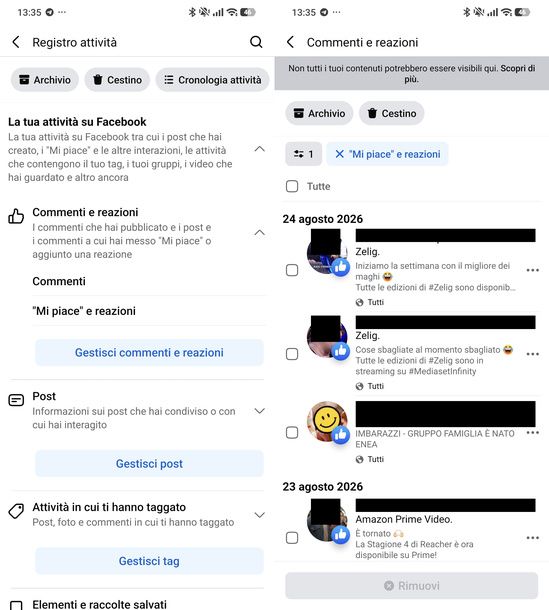 Vedere Mi piace ai post Android