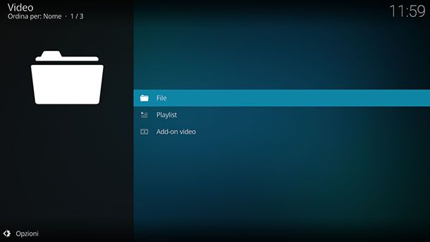 Librerie video Kodi