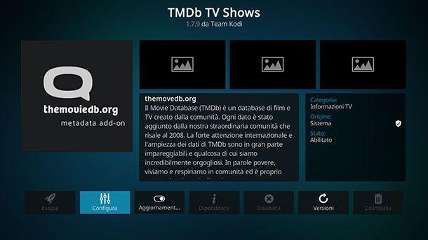 Configurazione add-on