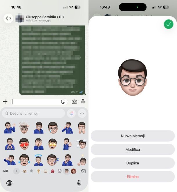 Come usare memoji su WhatsApp