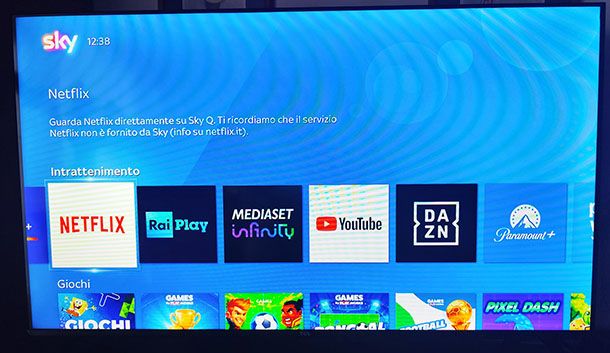 App Netflix su Sky Q
