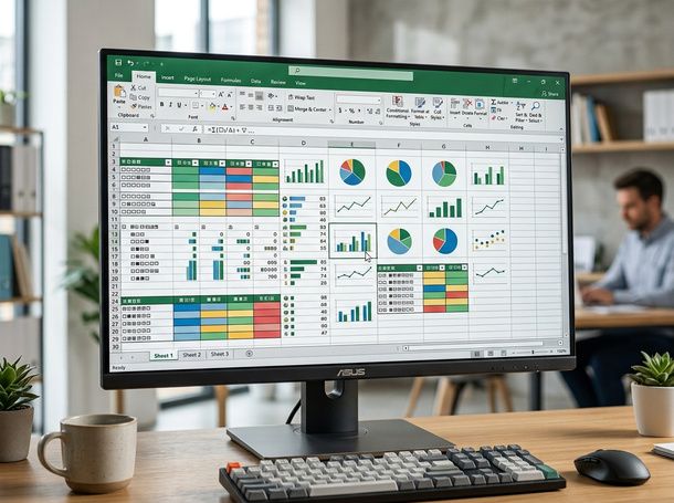 Foglio Excel su un monitor