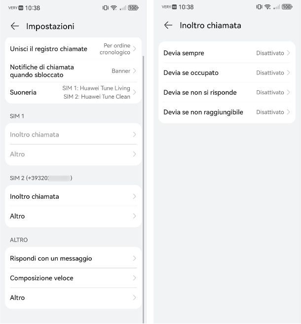 Come disattivare trasferimento di chiamata su Huawei