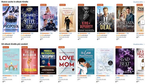 E-book Kindle su Amazon