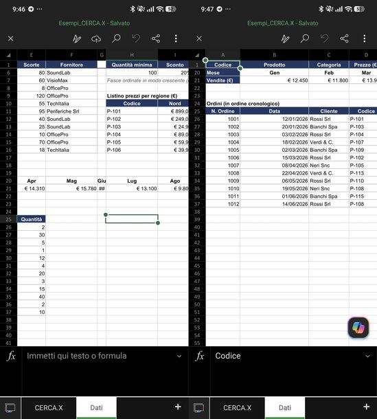 Requisito OneDrive per Copilot in Excel Android