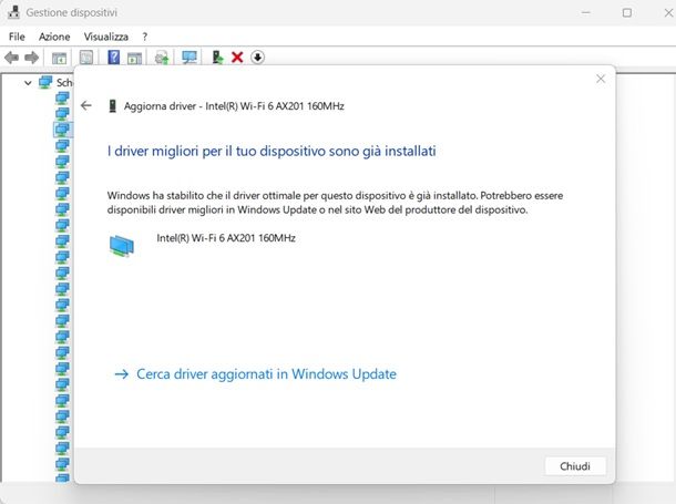 aggiornamento scheda di rete wireless windows