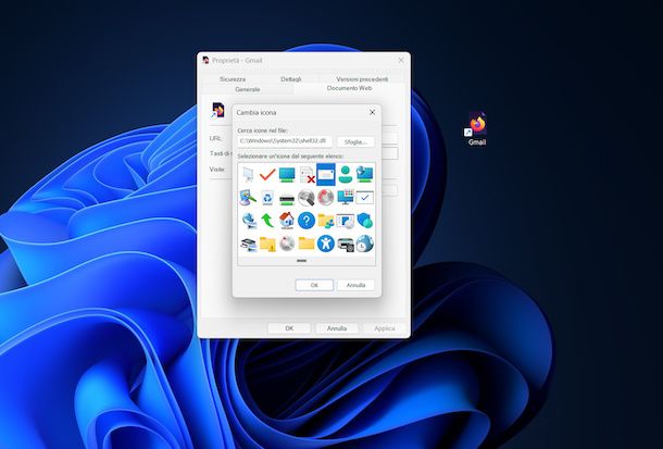 Cambiare icona collegamento Gmail Windows