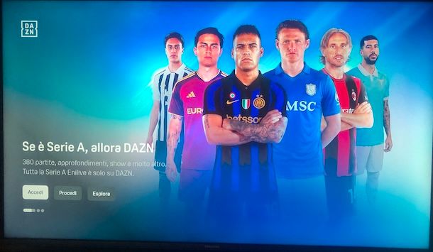 Accedere a DAZN da TV