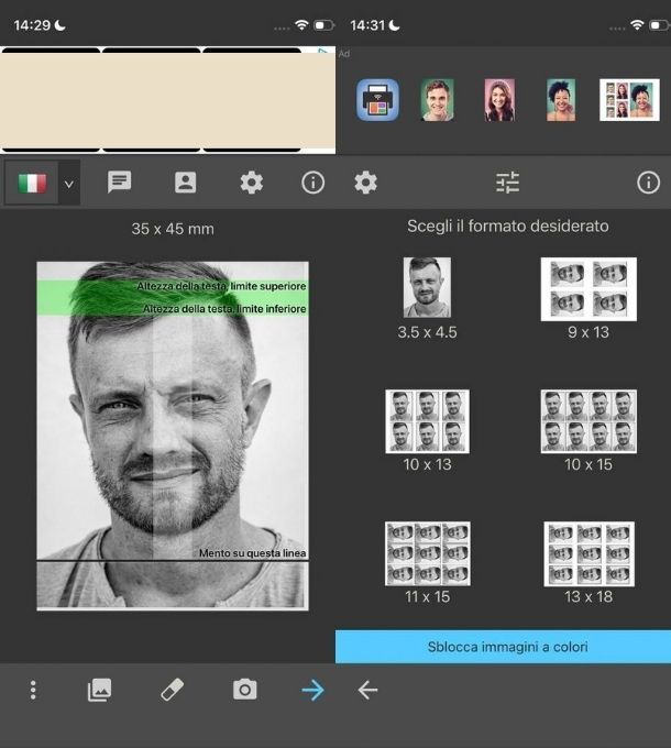 App per fototessera