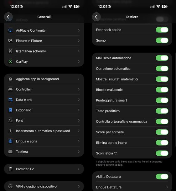 Attivare Correzione Automatica Tastiera iPhone