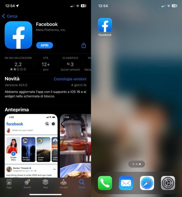 Come mettere icona Facebook sul cellulare