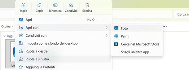Aprire immagini Windows 11