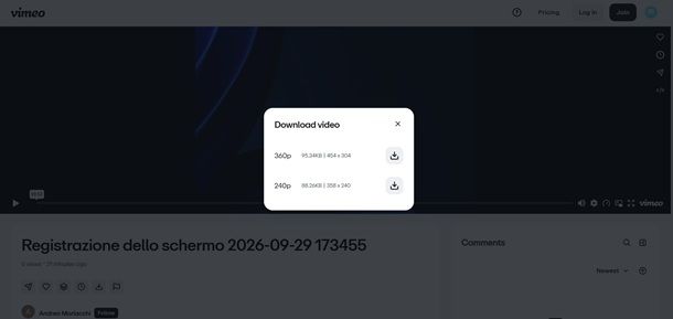 download video da vimeo