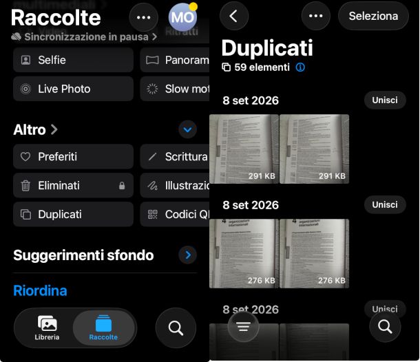 schermata app Foto iOS