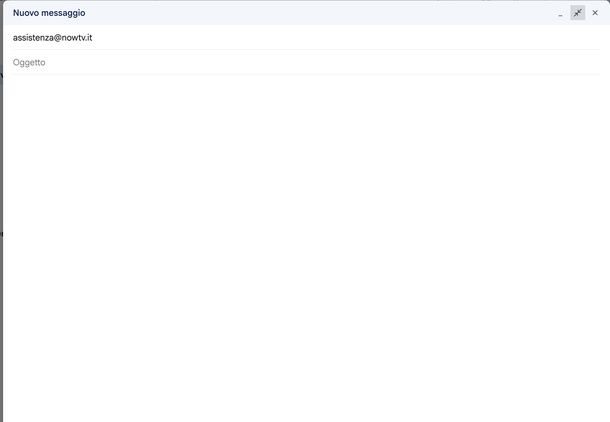 Contattare NOW TV via mail