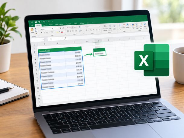 Excel aperto su un portatile