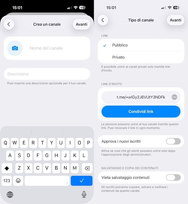 Canale Telegram