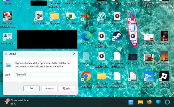 Svuotare la cartella temp di Windows