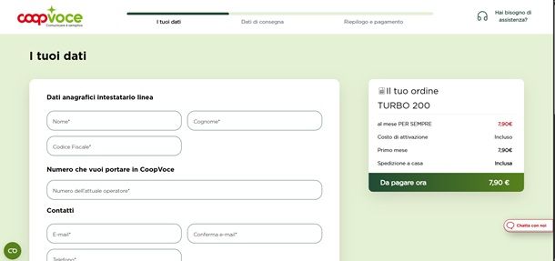 attivazione offerta coopvoce