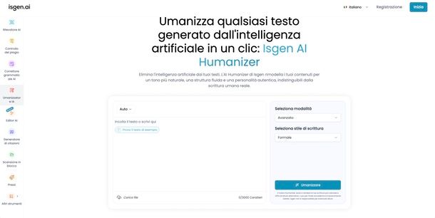 isgen.ai umanizzatore di testi