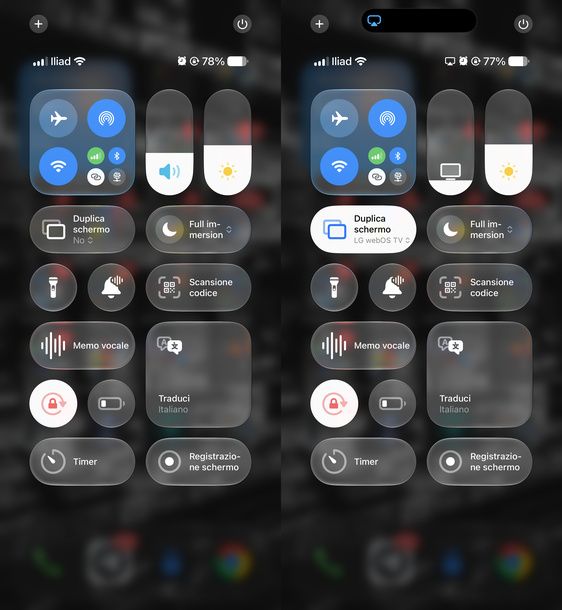Duplicare schermo iPhone con AirPlay