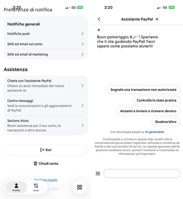 Chat PayPal