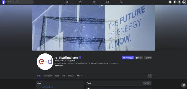 E-Distribuzione Facebook