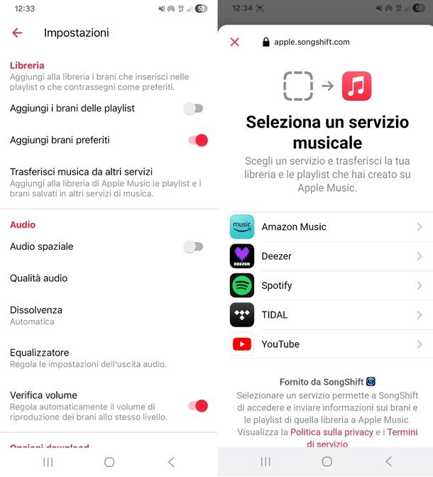 apple music per android