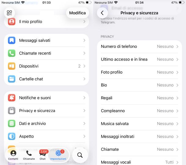Telegram per iPhone
