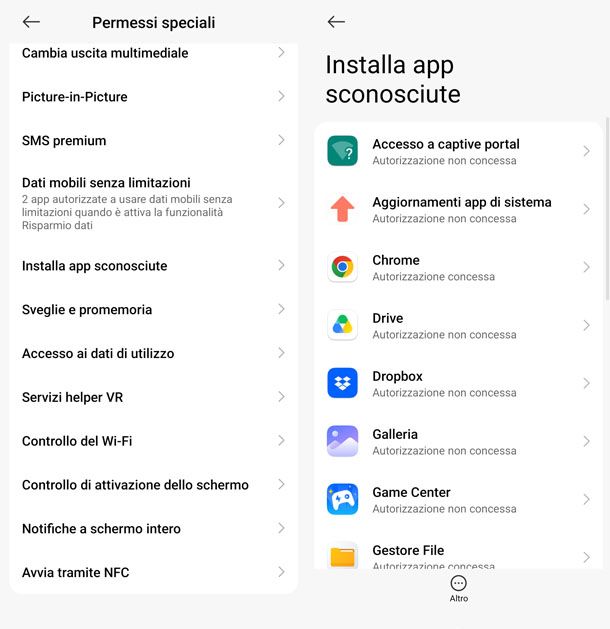 App sconosciute