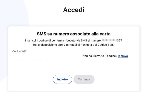 Inserire codice SMS Postepay PC