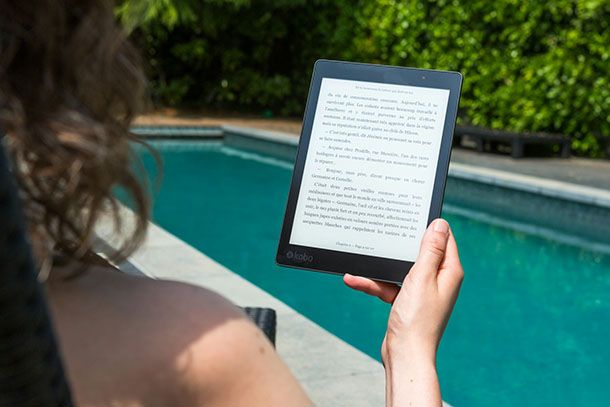 E-reader in piscina