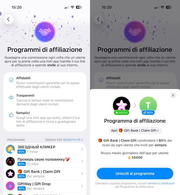 Come guadagnare stelle Telegram