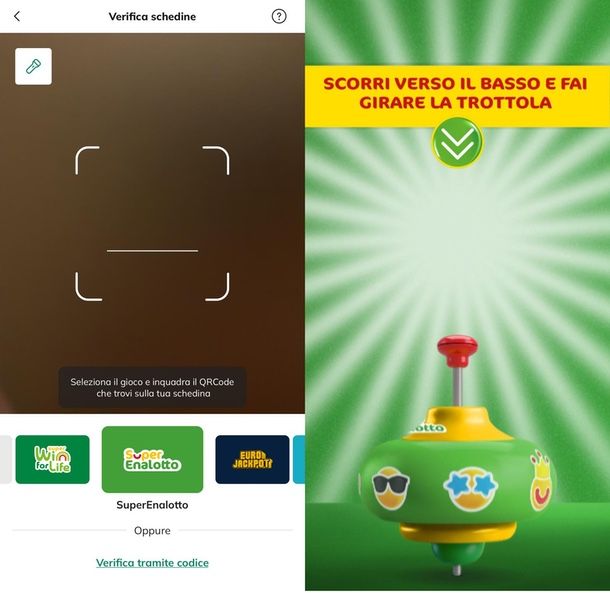 SuperEnalotto e Giochi Sisal app