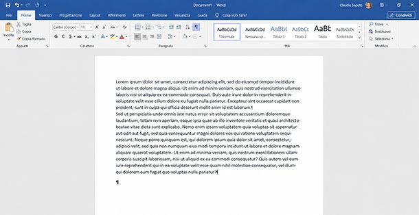 Interruzione di pagina Word Windows