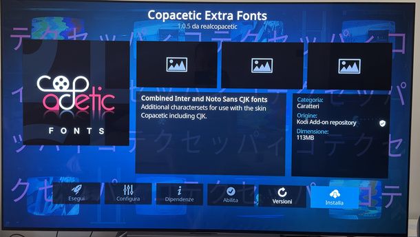 Installare add-on Kodi repository
