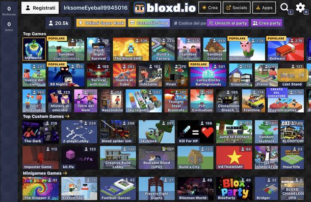 Giocare a Bloxd.io dal browser