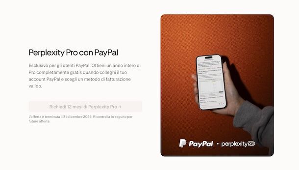 Perplexity Pro gratis con PayPal