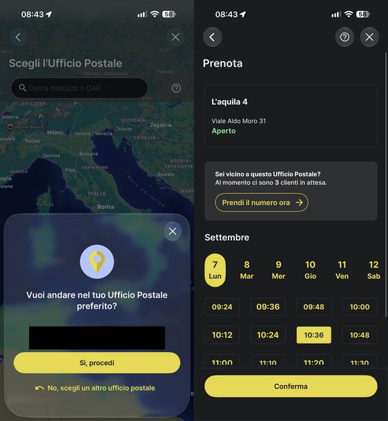 Prenotare turno app Poste Italiane